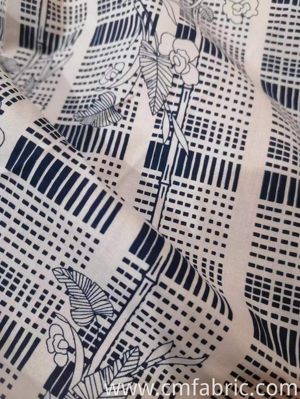60s Cotton Poplin Print Fabric For Man Shirt Jpg